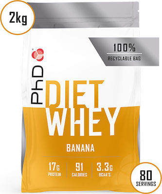 PhD Diet Whey Πρωτεΐνη Ορού Γάλακτος με Γεύση Μπανάνα 2kg