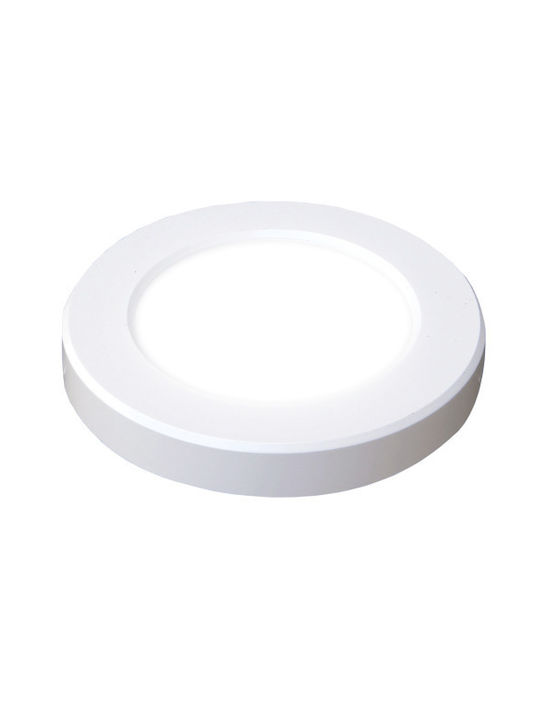 Elvhx Round Metallic Recessed Spot with Integrated LED and Warm White Light White 12.6x12.6cm. 1pcs