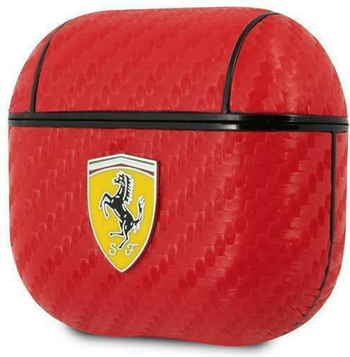 Ferrari Carbon Husă în culoarea Roșu pentru Apple AirPods 3