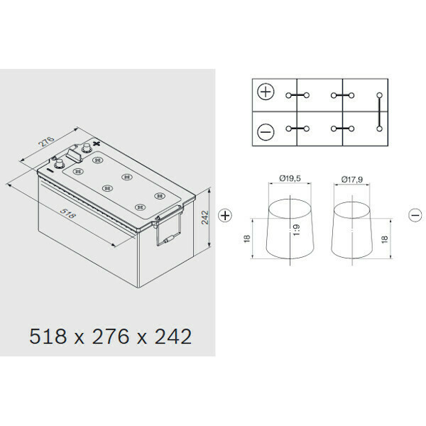 Bosch Μπαταρία Φορτηγού L5080 με Χωρητικότητα 230Ah και CCA 1150A