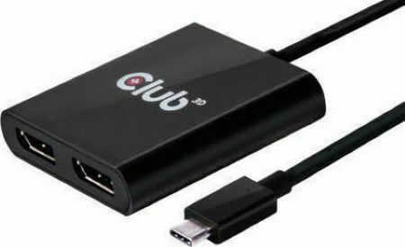 Club3D Μετατροπέας USB-C male σε DisplayPort 2x female 1τμχ CSV-1555