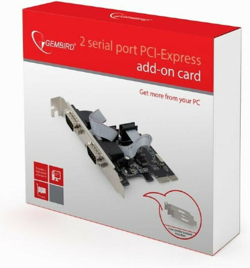 Gembird PCI Controller with 2 RS232 DB9 Serial Ports