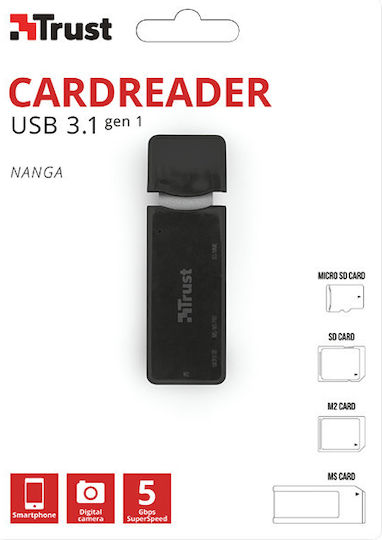 Trust Nanga Card Reader USB 3.1 για SD/microSD/MemoryStick