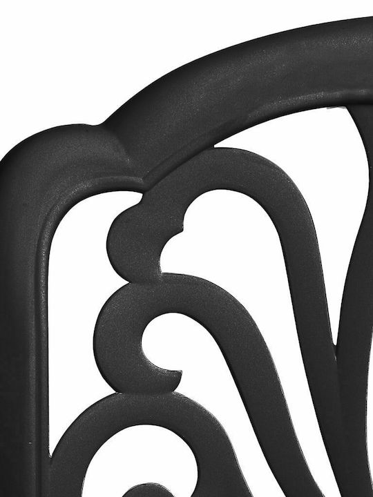 Bistro Dining Room Set for Small Outdoor Spaces 3 Pieces Black with Umbrella Holder