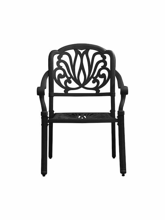 Garten- und Outdoor-Möbelsets Bistro 3Stücke Schwarz mit Sonnenschirmhalter