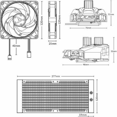 Arctic Liquid Freezer II 240 RGB Υδρόψυξη Επεξεργαστή Διπλού Ανεμιστήρα 120mm για Socket AM4/AM5/1200/115x