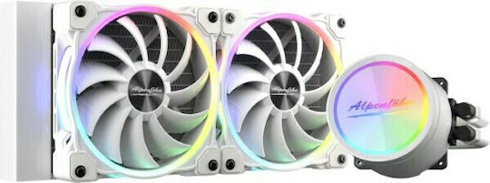 Alpenfoehn Gletscherwasser 240 ARGB Υδρόψυξη AIO CPU με 2 Ανεμιστήρες 120mm Λευκή