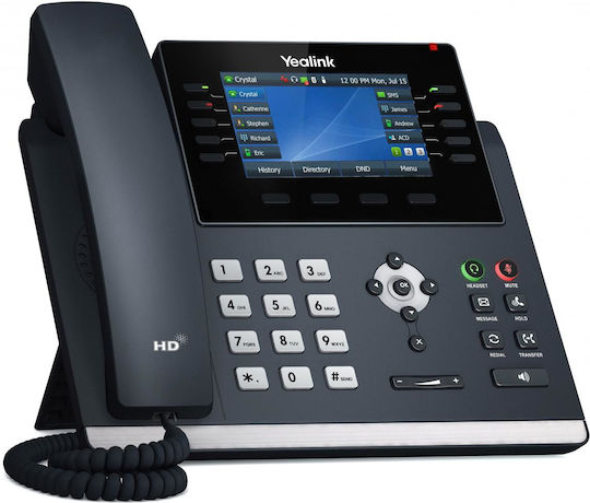 Yealink SIP-T46U Wired IP Phone with 16 Lines Black