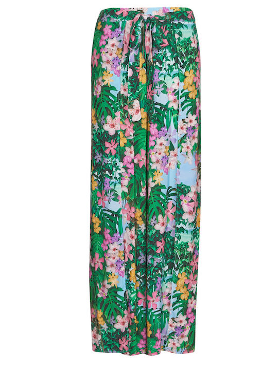 Laurel Γυναικεία Ψηλόμεση Παντελόνα με Λάστιχο Floral