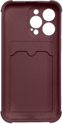 Hurtel Card Armor Back Cover Σιλικόνης Ανθεκτική Raspberry (iPhone 12 Pro)