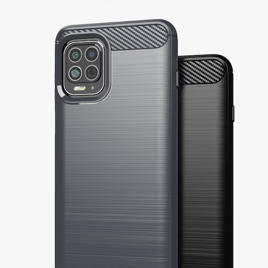 Hurtel Carbon Back Cover Σιλικόνης Μαύρο (Moto G100 / Edge S)