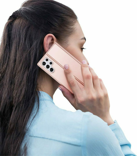 Dux Ducis Skin Pro Book Piele artificială Rose Gold (Galaxy S22 Ultra 5G)