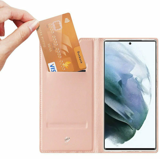 Dux Ducis Skin Pro Book Piele artificială Rose Gold (Galaxy S22 Ultra 5G)
