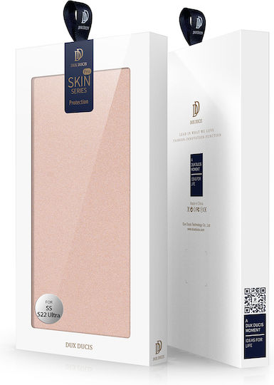 Dux Ducis Skin Pro Book Piele artificială Rose Gold (Galaxy S22 Ultra 5G)