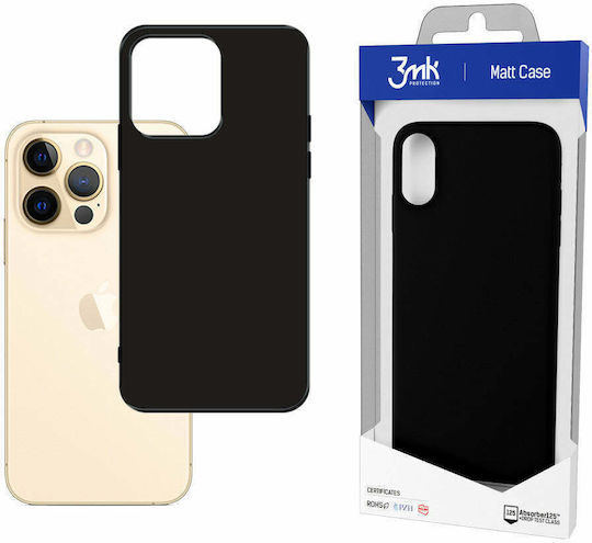 3MK Matt Задна корица Силикон 1.2мм Черен (iPhone 12 mini)