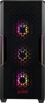 Adata XPG Starker AIR Gaming Midi Tower Computer Case with Window Panel and RGB Lighting Black