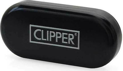 Clipper Αναπτήρας Υγραερίου Αντιανεμικός με Φλόγα Τύπου Jet σε Μαύρο χρώμα