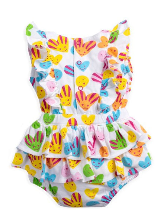 Agatha Ruiz De La Prada Set Body pentru Bebeluși Fără mâneci Alb