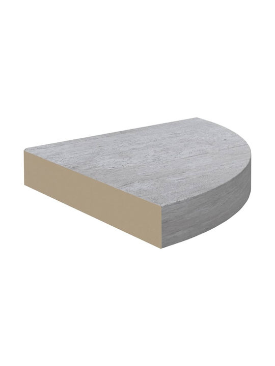 Corner Shelves Wall Grey Concrete 4pcs 25x25x3.8cm