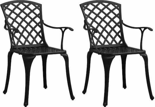 Garten- und Outdoor-Möbelsets 3 Stück Schwarz mit Sonnenschirmhalter