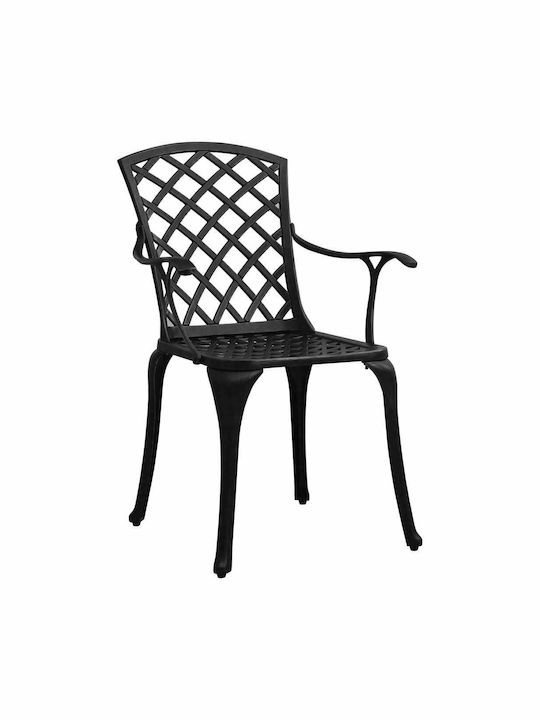 Garten- und Outdoor-Möbelsets 3 Stück Schwarz mit Sonnenschirmhalter