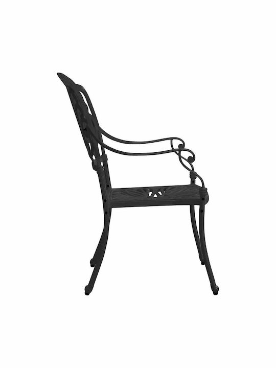 Garten- und Outdoor-Möbelsets 3 Stück Schwarz mit Sonnenschirmhalter