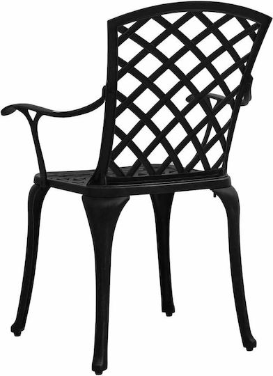 Garten- und Outdoor-Möbelsets 3 Stück Schwarz mit Sonnenschirmhalter