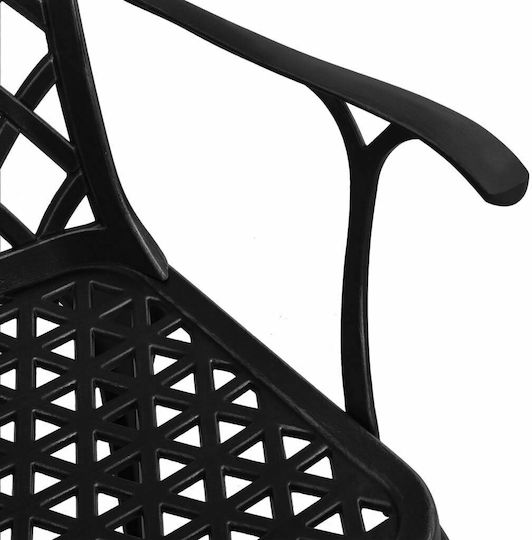 Garten- und Outdoor-Möbelsets 3 Stück Schwarz mit Sonnenschirmhalter