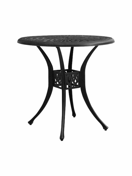 Dining Room Set for Small Outdoor Spaces 3 Pieces Black with Umbrella Holder