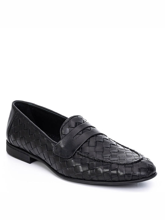 Philippe Lang Men's Leather Loafers Black