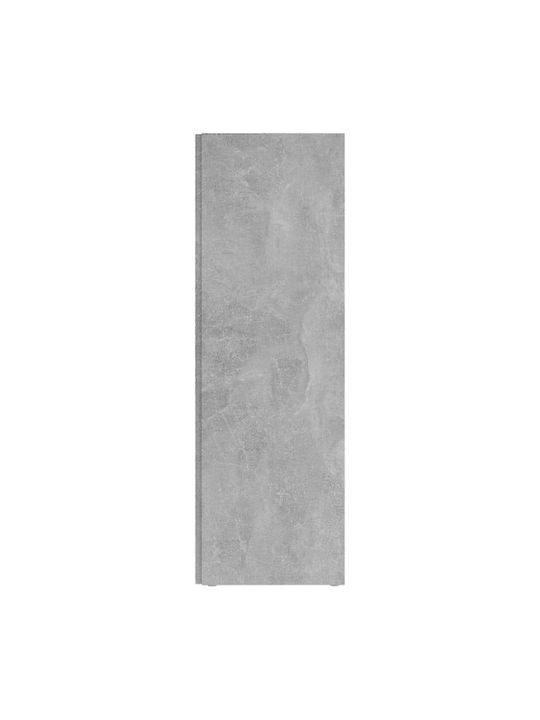 Corner Bookcase Grey Concrete 33x33x100cm