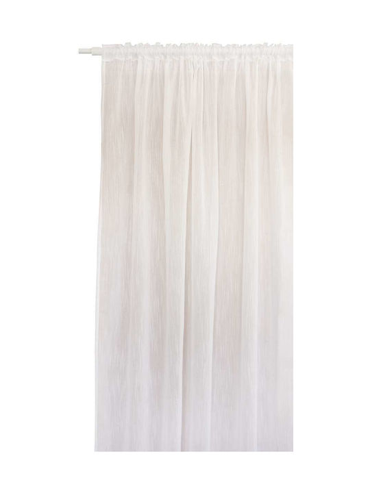 Decocraft Rain White Curtain Pencil Pleat 140x290cm