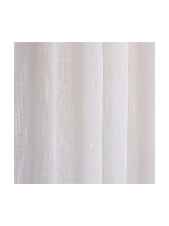 Decocraft Rain White Curtain Pencil Pleat 140x290cm