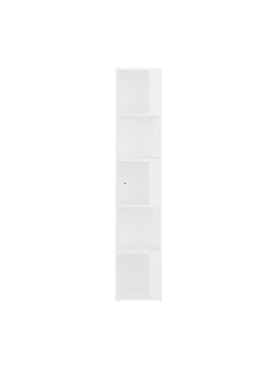 Corner Shelving Unit Floor White 33x33x164.5cm