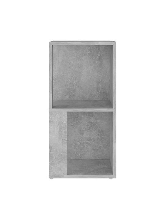 Γωνιακή Βιβλιοθήκη Γκρι Σκυροδέματος 33x33x67εκ.
