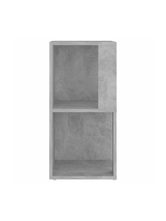 Γωνιακή Βιβλιοθήκη Γκρι Σκυροδέματος 33x33x67εκ.