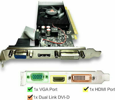 Biostar GeForce GT 710 2ГБ GDDR3 Графична карта