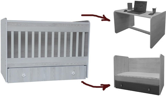 Beboulino Hera Nursery Furniture Set with Bed & Nursery Drawer White / Green