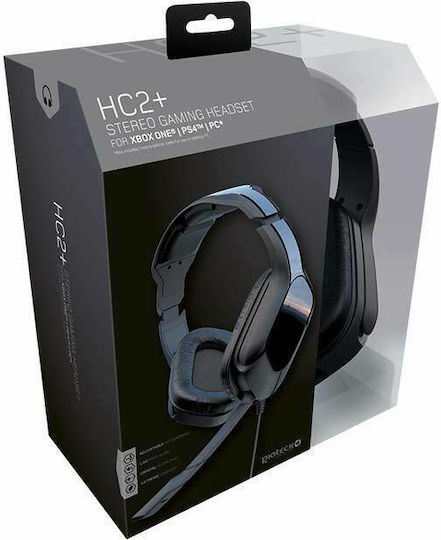 Gioteck HC2 Plus Over Ear Gaming Headset με σύνδεση 3.5mm Black/Blue