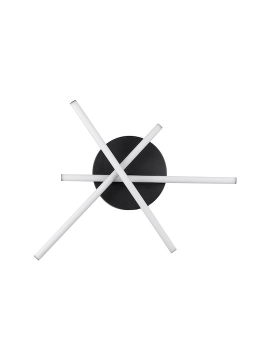 GloboStar Draco Ceiling Mount Light 50cm Black with Integrated LED and Remote Control
