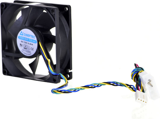Chieftec AF-0825PWM Case Fan 80mm 2200rpm 36cfm Without LED Lighting and 4-Pin Connection