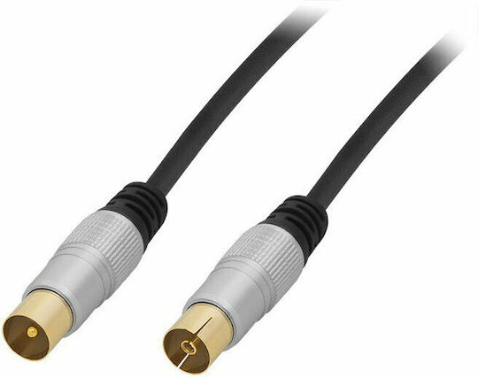 Blow Καλώδιο Κεραίας Coax male - Coax female Μαύρο 1m (DM-340)