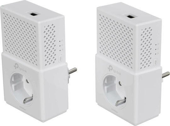 TP-LINK TL-PA7010P KIT v1 Powerline Διπλό για Ενσύρματη Σύνδεση με Passthrough Πρίζα και Θύρα Gigabit Ethernet