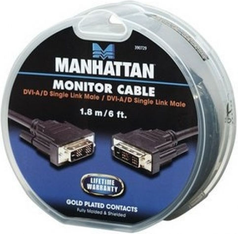 Manhattan Monitor Cable DVI-A/D male - DVI-A/D male 1.8m (390729)
