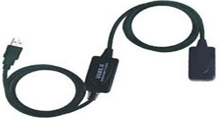 USB 2.0 Cablu USB-A - USB-A female Negru 15m 04.001.0322