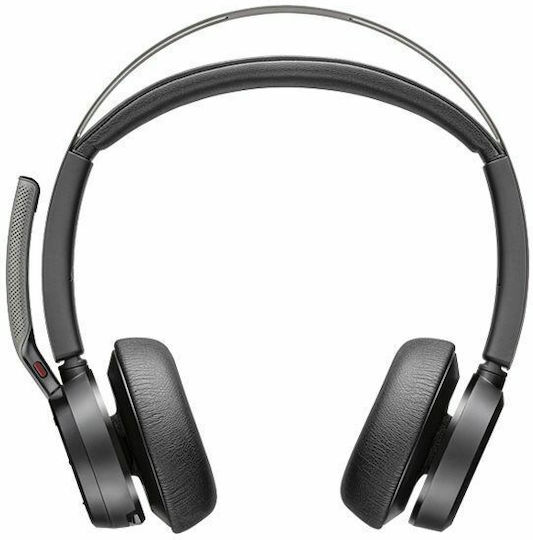 Poly Voyager Focus 2 UC Ασύρματα On Ear Multimedia Ακουστικά με μικρόφωνο και σύνδεση Bluetooth / USB-A