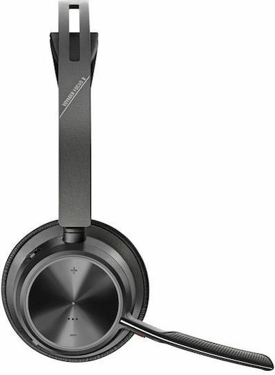 Poly Voyager Focus 2 UC Ασύρματα On Ear Multimedia Ακουστικά με μικρόφωνο και σύνδεση Bluetooth / USB-A