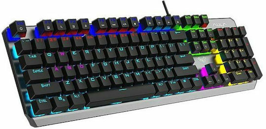 Aula F2066-II Gaming Keyboard with RGB Lighting (English UK) Silver