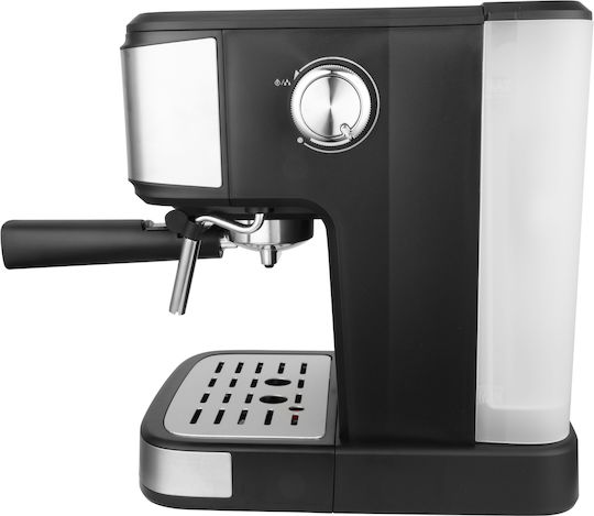 Rohnson Aurora Μηχανή Espresso 850W Πίεσης 20bar Μαύρη