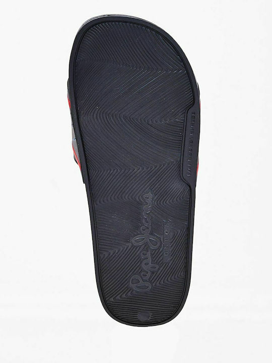 Kids' Slides Navy Blue Slider Logo Boys